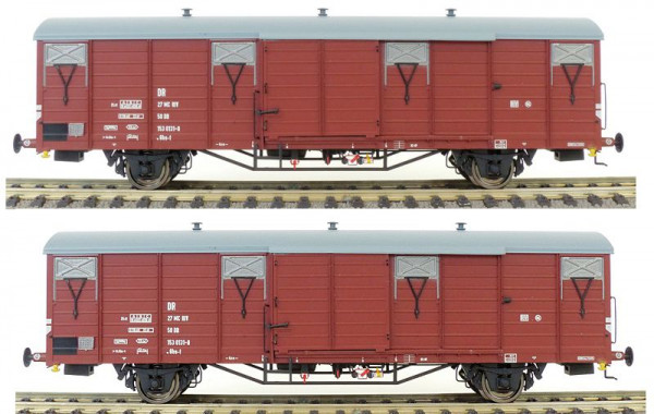 Exacttrain 20490 - DR gedeckter Güterwagen Gbs-t[1530] mit Küche Ep.4b, 7 Ribben