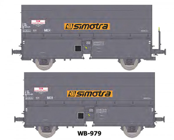 REE WB-979 - SNCF Set 2-teilig Kohletransportwagen STEMI56 Ep.4-5, "Simotra"
