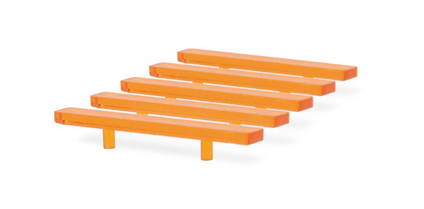 Rietze 70258 - LED Warnlichtbalken (5 Stück) orangefarbe für RTW