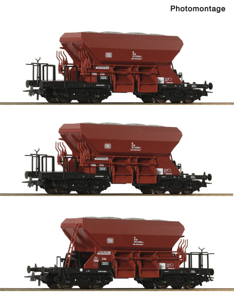 Roco 6600387 - DB 3er Set Schotterwagen DB E4