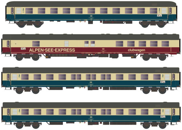 LSmodels 96033AC - DB Set 4-teilig Reisezugwagen "Alpensee-Express" Ep.4, Wechselstrom