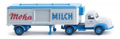 Wiking 052004 - Magirus Rundhauber Kühlkoffer-Sattelzug "Moha Milch"