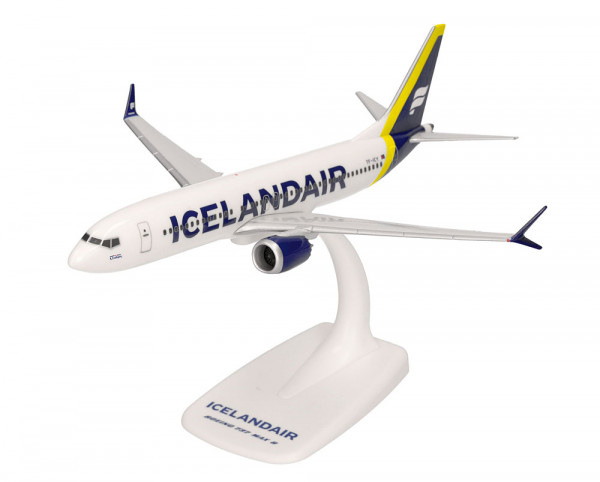 Herpa 614641 - Icelandair Boeing 737 Max 8 - yellow tail stripe