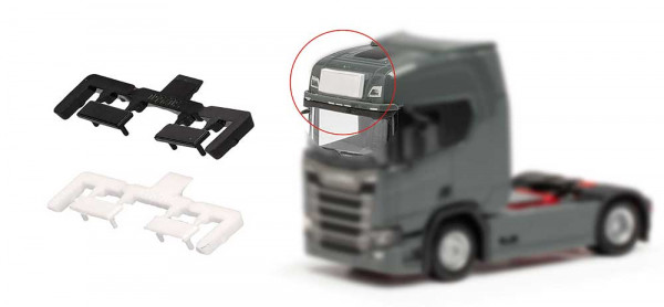 Herpa 054638 - Zubehör Leuchtkasten einteilig, 6x weiß, 2x schwarz