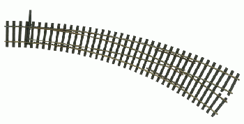 Tillig 85333 - Innenbogenweiche IBW rechts, 29,3*/41,3* Herzstückwinkel 9* R377/543