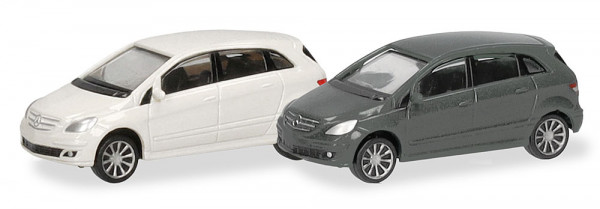 Herpa 066914 - N/2er Set Mercedes-Benz B-Klasse (245), mountaingray und calcitweiß