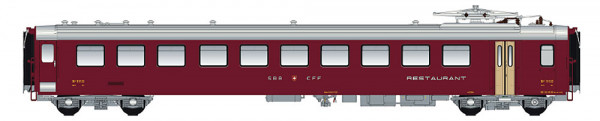 LSmodels 47258AC - SBB Speisewagen EWI Dr4 "Restaurant" Ep.3, erhabene Anschrift, AC