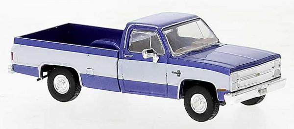 Brekina 19652 - Chevrolet C 20 metallic dunkelblau, weiss, 1981,