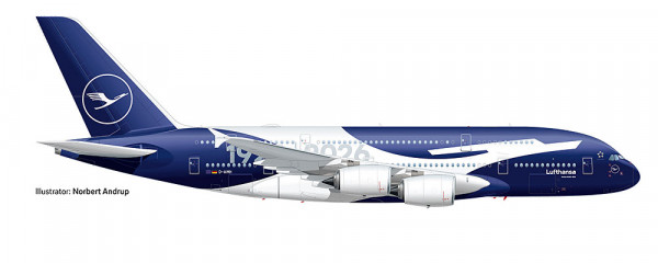 Herpa 615099 Lufthansa Airbus A380 "100 Jahre"