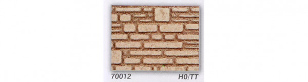 Heki 70012 - Behauene Natursteinmauer 28 x 14 cm 2 Stück Heki dur Modellbauplatten