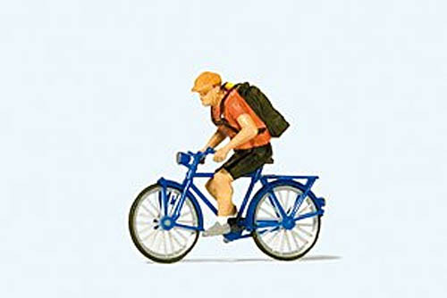 Preiser 28175 - Fahrradkurier bei der Arbeit
