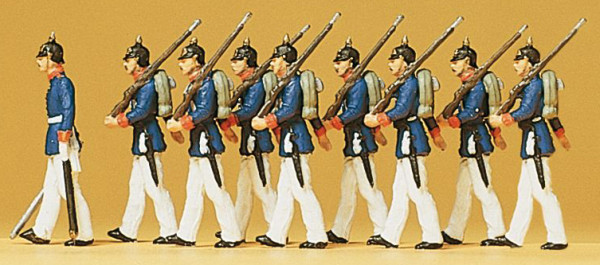 Preiser 12186 - Preußische Infanterie in Paradeuniform Deutsches Reich um 1910 9 teilig