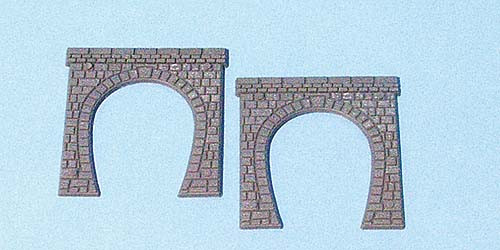Heki 3123 - Tunnelportal eingleisig N 2 Stück Heki Geländebau