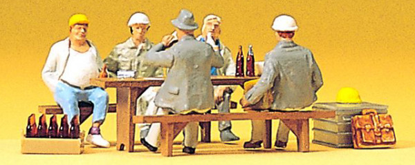 Preiser 10338 - Bauarbeiter in der Pause