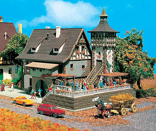 Vollmer 47689 - Weinkellerei 160x108x105 mm Fachwerk der Bausatz enhält 224 Plastikteile in 6 versch