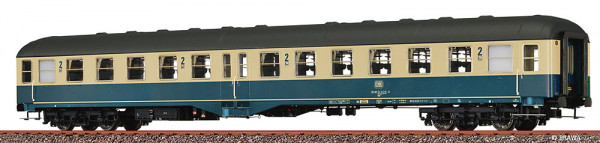 Brawa 58058 - DB Mitteleinstiegswagen 2.Klasse Byl421 oceanblau/beige Ep.4, DC + LED Innenbeleuchtun