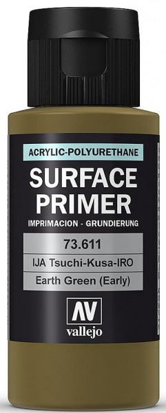 Vallejo 773611 - Primer (Grundierung) IJA Tsuchi-Kusa Erd-Grün, 60 ml