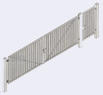 Weinert 3227 - Toranlage für Industriezaun .