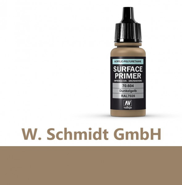 Vallejo 770604 - Primer (Grundierung) Deutsch Dunkel-Gelb, 17 ml
