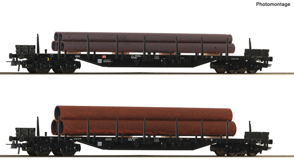 Roco 6600355 - DB-AG 2er Set Rungenwagen DB-AG Stahlzug #3 E6
