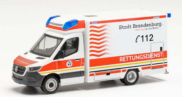 Herpa 096591 - Mercedes-Benz Sprinter `18 Fahrtec RTW "Rettungsdienst Brandenburg"