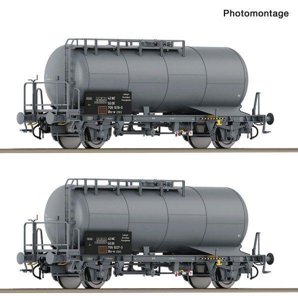 Roco 6600422 - DR 2er Set Kesselwagen Uhs-w DR E4