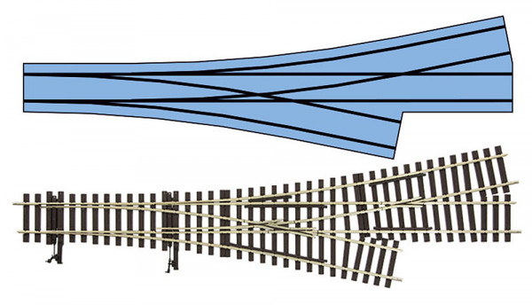 Lenz 45036 - Dreiweghandweiche 11,25°