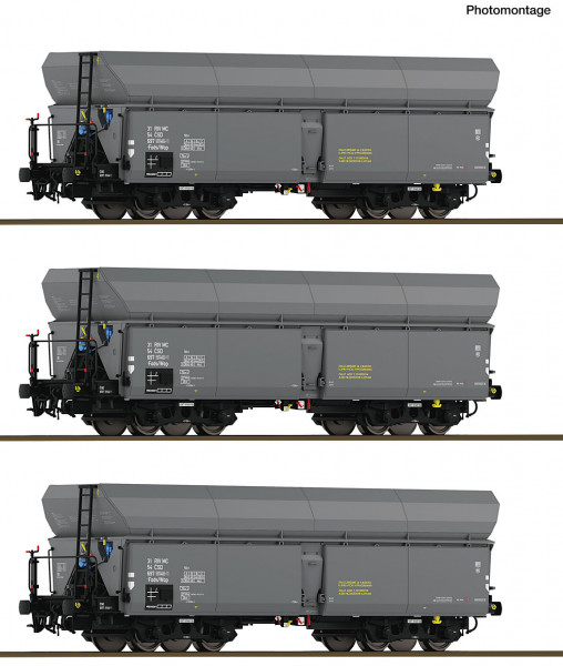 Roco 6600325 - CSD 3er Set Selbstentladewagen Wap CSD E4