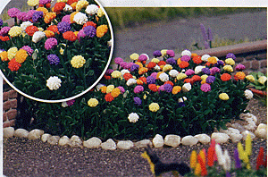 Busch 1219 - Dahlien, Bausatz für 120 Dahlien in untersch. Farben
