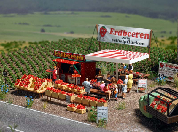 Busch 1073 - Erdbeer-Verkauf Bausatz