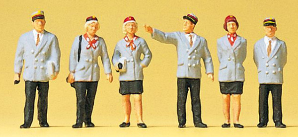 Preiser 10491 - Belgisches Bahnpersonal 6 teilig