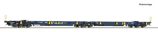 Roco 6600366 - WASCOSA Doppeltaschen-Tragwagen T2000 AAE unbeladen E6