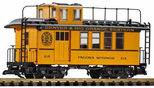 Piko 38602 - D&RGW Güterzugbegleitwagen mit Metallachsen und funktionierenden Schlusslichtern