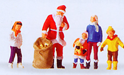 Preiser 29098 - Weihnachtsmann mit Kindern handbemalt