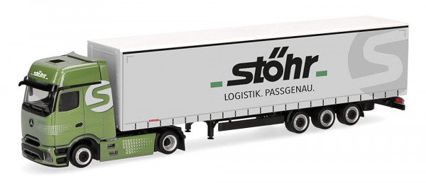 Herpa 320955 - Mercedes-Benz Actros L ProCabin Gigaspace Volumenplanen-Sattelzug "Stöhr Logistik"