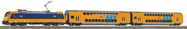 Piko 97939 - NS Start Set Ellok BR 185 + zwei Doppelstocksitzwagen mit Bettung