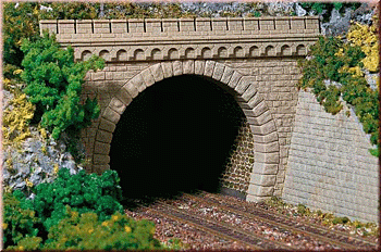 Auhagen 11343 - 2 Tunnelportale zweigleisig, für Dampfbetrieb