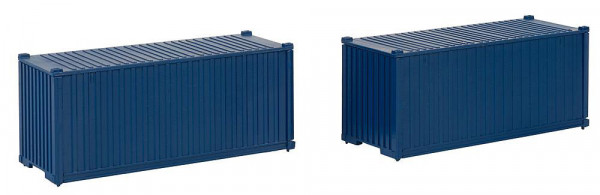 Faller 182054 - 20´ Container, blau, 2er-Set