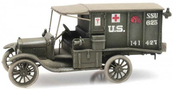 Artitec 6870308 - US T-Ford Ambulance Fertigmodell aus Resin, lackiert
