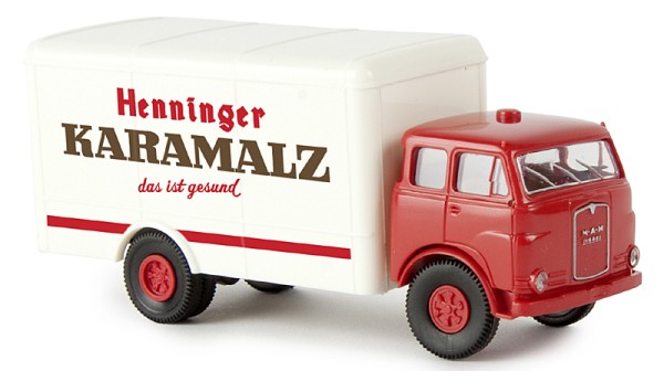 Brekina 78371 - MAN 10.212 F Koffer "Henninger Karamalz"