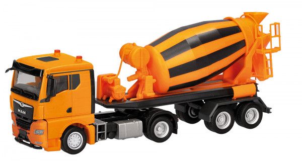 Herpa 320573 - MAN TGX GN Betonmischer-Sattelzug 2-achsig/-2achsig kommunalorange
