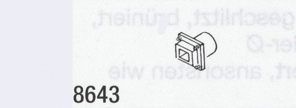 Weinert 8643 - Flansch für Pufferbohle, klein