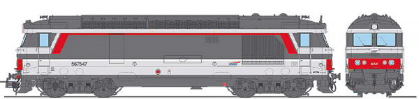 REE MB-251 - SNCF Diesellok Reihe BB67400 Multiservice-Lackierung Ep.5-6, "NEVERS"