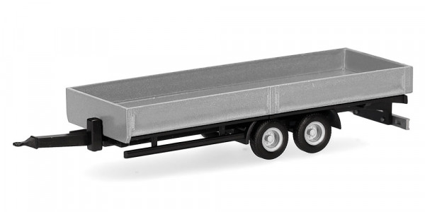 Herpa 076920-002 - Tieflade-Tandemanhänger 2-achsig silber