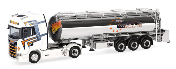 Herpa 321037 - Scania CS 20 HD Chromtank-Sattelzug "Wittmann Transport"