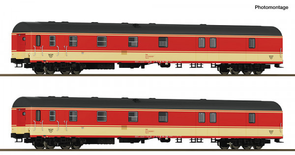 Roco 6210180 - ÖBB 2er Set Bahnpostwagen ÖBB Jaffa DCC+Innenbeleuchtung 45