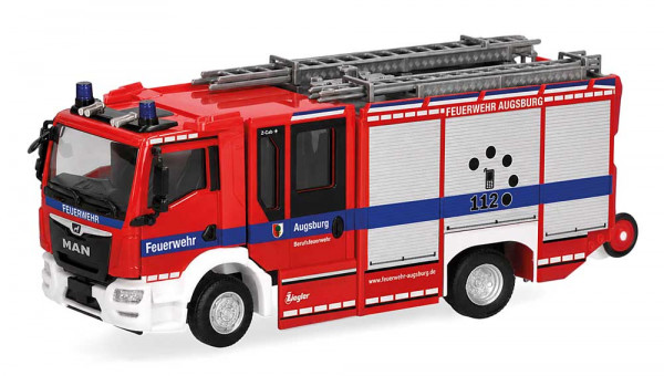 Herpa 097734 - MAN TGM CC Z-Cab HLF "Feuerwehr Augsburg"