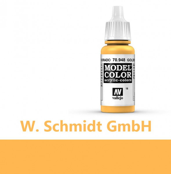 Vallejo 770948 - Model Color Farbe Safrangelb, Matt, 17 ml