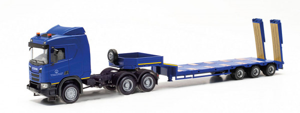 Herpa 747035 - Scania CR ND Semitieflade-Sattelzug "Wehrtechnische Dienststelle für Waffen und Munit