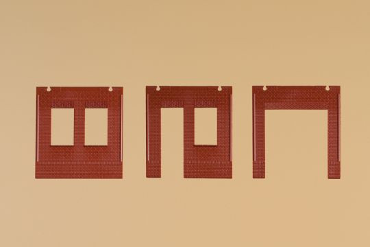 Auhagen 80534 - Wände 2580A, Wände 2580B und Wände 2580C rot